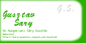 gusztav sary business card