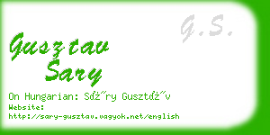 gusztav sary business card